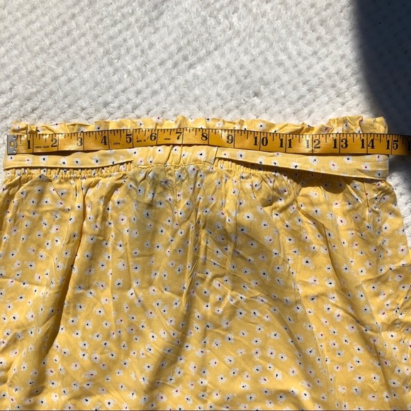 🎄George yellow casual skirt  SZ M floral print NWOT - Picture 8 of 10